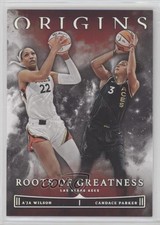 2023 Panini Origins WNBA Roots of Greatness A'ja Wilson Candace Parker #1 6ns