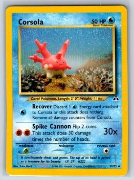 Corsola Unlimited Uncommon Neo Discovery 37/75 NM