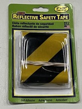 HY-KO Yellow  Black Reflective Safety Tape 2" x 24" Self-Adhesive TAPE-1