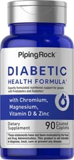 Diabetic Supplement | 90 Tablets | Chromium Plus Magnesium | by Piping Rock
