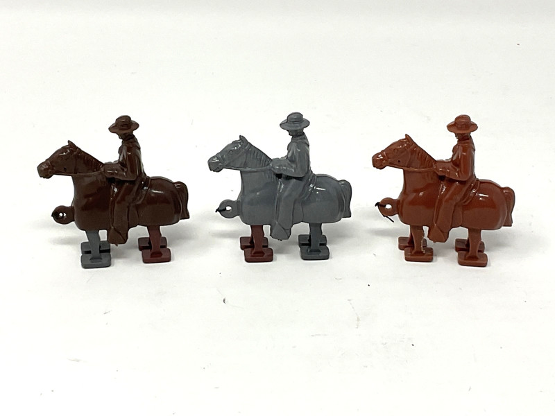 Vintage Marx Toy Ramp Walker Cowboy on Horse Set of 3