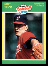 1989 Fleer Baseball MVP's Bobby Thigpen #38 Chicago White Sox MLB Baseball