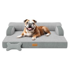 CWAWZ Large Orthopedic Dog Bed, Pet Bed Size Dog, Dual-Sided Cooling Beds with