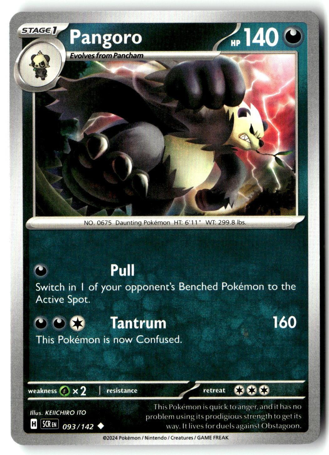 Pangoro 93/142 Uncommon Stellar Crown Pokemon Near Mint