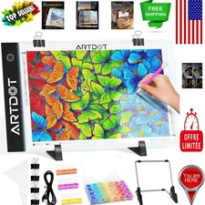 USB Powered A4 Light Pad - Adjustable Brightness for Diamond Painting & Crafts