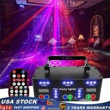 LED RGB Laser Stage Light Projector DJ Disco KTV Show Party Lighting with Remote