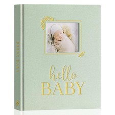 Lanpn Baby Memory Book Journal Newborn First 5 Year Keepsake Linen Baby Photo