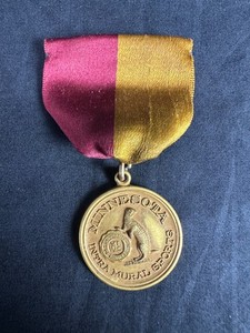 Vintage 1928 University of Minnesota U of M Baseball Gold Filled Medal Award