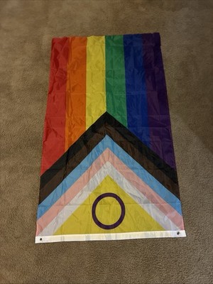 Inclusive Pride Flag 3x5ft LGBTQIA Pride Flag LGBT Intersex Inclusive Flag