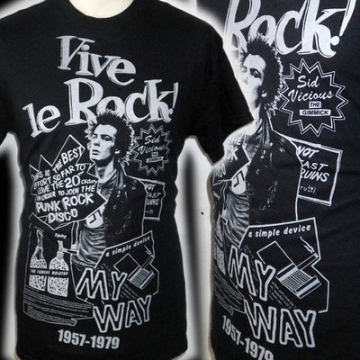 SID VICIOUS VIVE LE ROCK EINZIGARTIGES PUNK T-SHIRT MEDIUM BAD CLOWN KLEIDUNG LAMMF