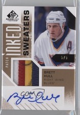 2016-17 SP Game Used Inked Sweaters 5/5 Brett Hull #IS-BH Patch Auto HOF 0g4