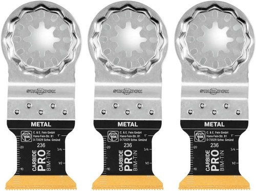 NEW Fein 63502236270 Metal Carbide Pro Starlock Saw Blade 3PK ~ Free Shipping - Picture 3 of 9