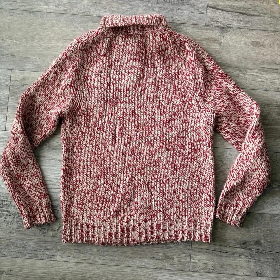 Suéter para mujer Eddie Bauer talla S rojo tortuga/blanco 70 % lana de cordero 20 % conejo de colección Foto 2 de 4