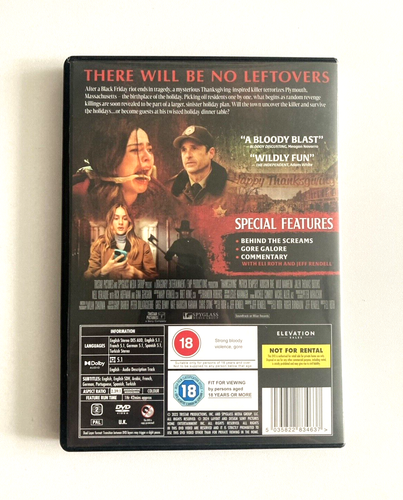 Thanksgiving DVD 2024 Mint Eli Roth Region 2 PAL - Picture 4 of 4