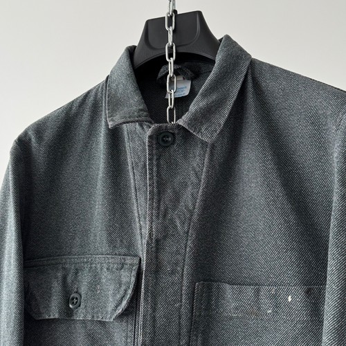 Vintage 1980s French Work Sanfor Faded Painted Denim Chore Jacket Size 46 (S/M) - Picture 4 of 7