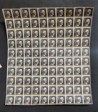 WW2 WWII Nazi Germany Third Reich Adolf Hitler stamp sheet GROSS ROSEN overprint