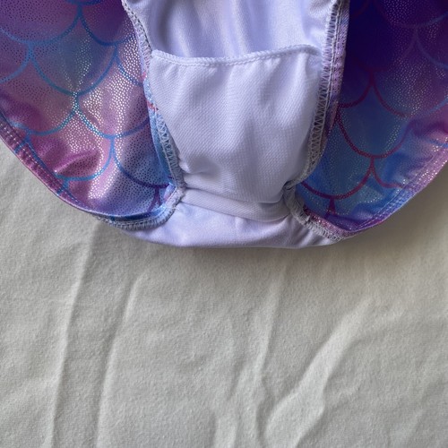 Kids One Piece Swimsuit Mermaid Scale Pattern Swimwear Child Girls Bathing Suit - Picture 5 of 9