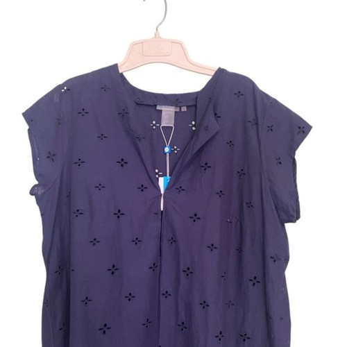 Bleu Rod Beatte Navy Eyelete Cover Up NWT Large - Picture 4 of 7