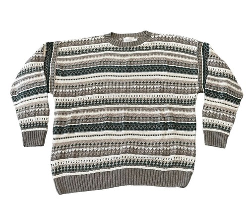 トップス WACKO MARIA COTTON KNIT SWEATER WACKO MARIA KNIT SWEATER (THIN M COTTON White ALL-PATTERN