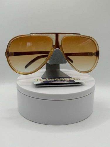Neue 70er Jahre Vintage Oversize Sonnenbrille | NOS | Kunststoff Pilotenstil | Brown Fade