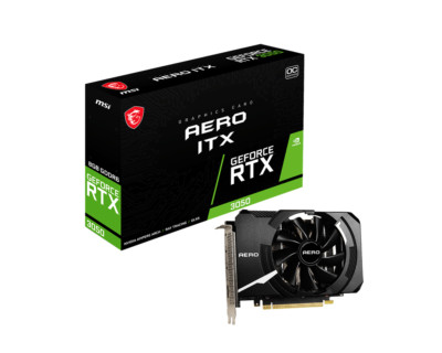 MSI GeForce RTX 3050 AERO ITX OC 8GB GDDR6 Graphics Card