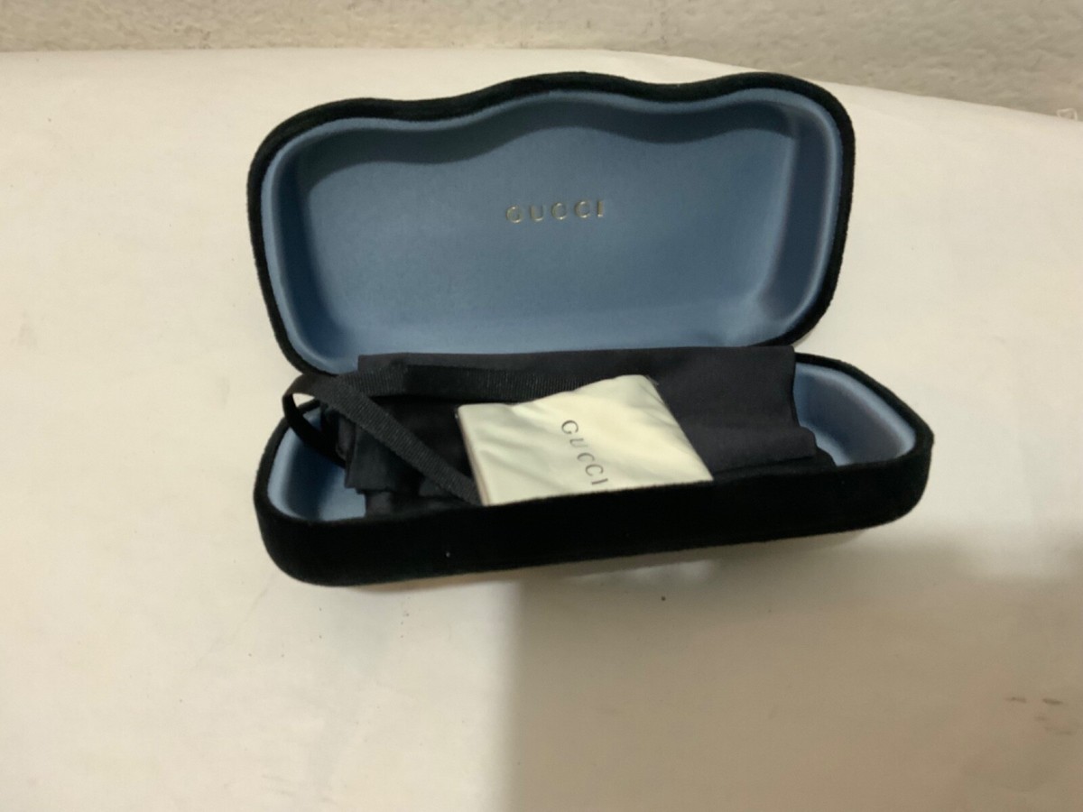 GUCCI BLACK VELVET SUNGLASSES CASE WITH CLEANING CLOTH | eBay display picture 1