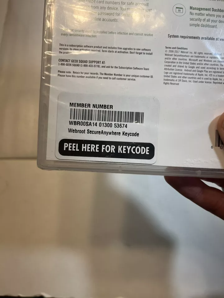 Webroot Internet Security with Antivirus 3 Devices PC, Mac, and Mobile Sealed - Image 4 of 4