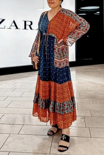 NWT_ZARA WOMAN SS23 PRINTED MIDI DRESS MULTICOLORED | 5598/054 Size M - Picture 3 of 10