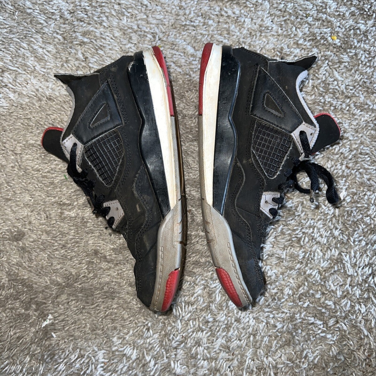 Nike Air Jordan 4 Retro Bred PS Black Fire Red Grey US Kid Nike Air Jordan 4 Retro Bred PS Black Fire Red Grey US Kid