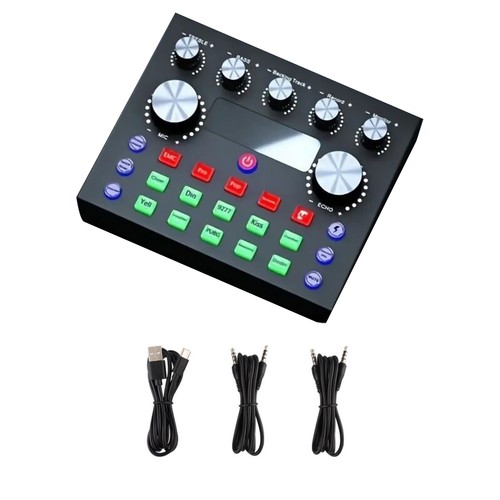 V8S Sound Card Live Audio Equipment Multi-platform Live Broadcast Compatibility