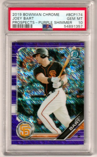 PSA 10 GEM MINT Joey Bart 2019 Bowman 1st Rookie Card - San