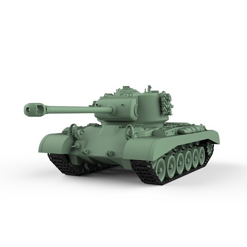 SSMODEL 519 1/56 28mm Military Model Kit US T26E5-FL M26 Pershing Heavy Tank - Picture 2 of 5