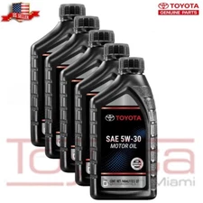 5 Pack OEM Genuine Toyota Motor Oil SAE 5W-30 5 Quarts 00279-1QT5W