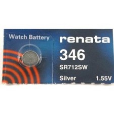 Renata Single Watch Battery Swiss Made Renata 346 or SR712SW 1.55V Fast Shipping