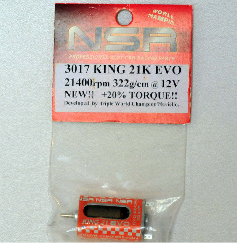 李 NSR 3017 King 21 Long Can 21,400 RPM Motor 1/32 Slot Car 21K