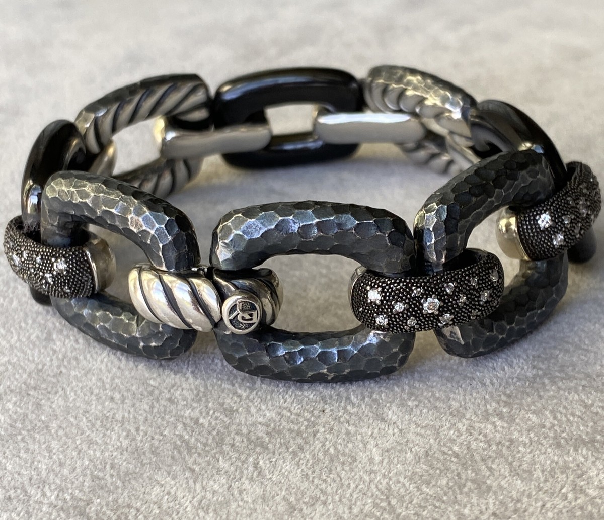 David Yurman Diamond Bracelet Estate Fine Jewelry Pre-Owned