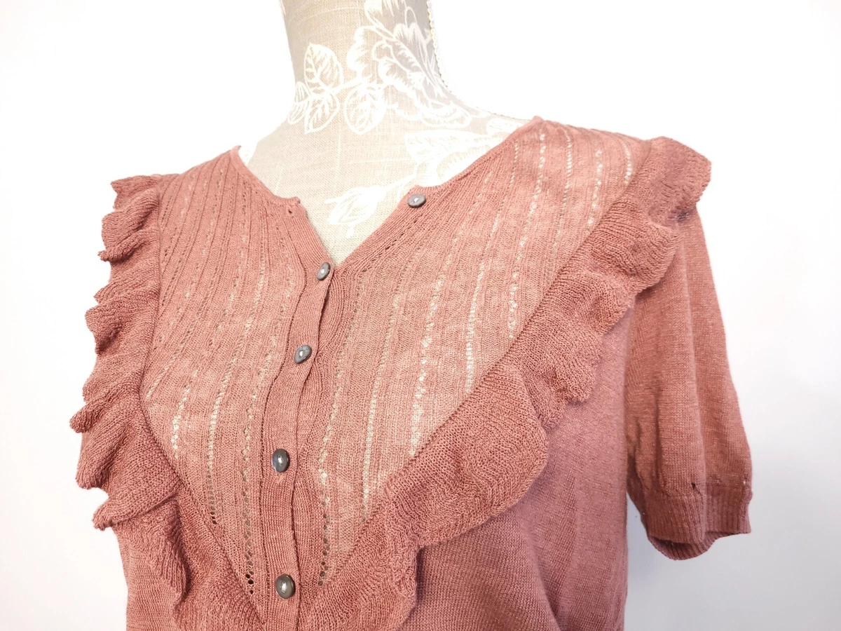Short sleeve hotsell linen cardigan