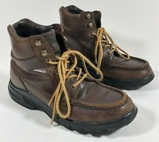 Vintage Polo Sport Ralph Lauren MB2382 Brown Leather Lace Boots Shoes Men's 9 D