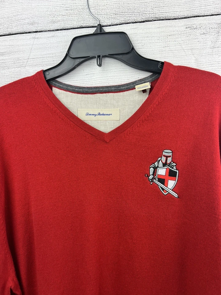 Suéter Tommy Bahama Cuello en V XL Caballero Logo Manga Larga Pullover Mezcla Cachemira Foto 2 de 4