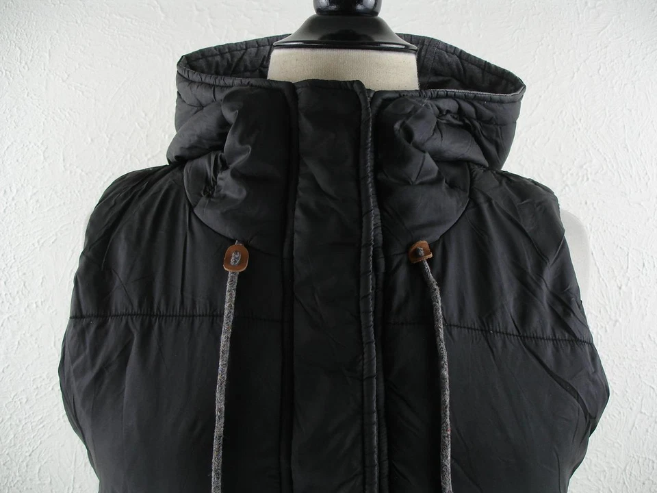 Mujer L Holden Love Pullover Chaleco Chaqueta Negro Puffer Aislado Con Capucha Acolchado Foto 4 de 4