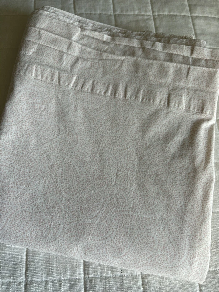 Ralph Lauren Pink Paisley Flat Sheet Crisp Cotton Queen Size - Image 2 of 4