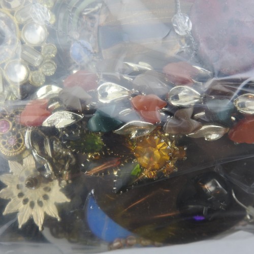 Sacchetto vintage 1,25 libbre di gioielli RICAMBI artigianato riparazione strass - Foto 8 di 9