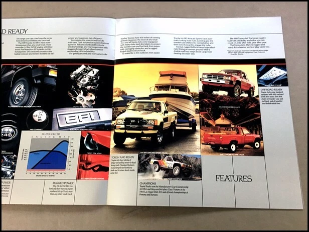 1985 Toyota PIckup Truck 24-page Original Car Sales Brochure Catalog - 4WD 4x4 Foto 4 de 4