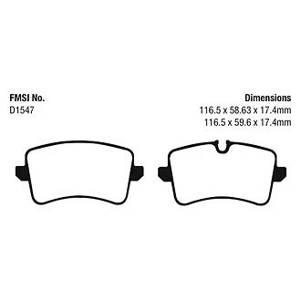 Pastillas de freno traseras EBC DP42082R Yellowstuff para Porsche Macan 2015-2018 Foto 4 de 4