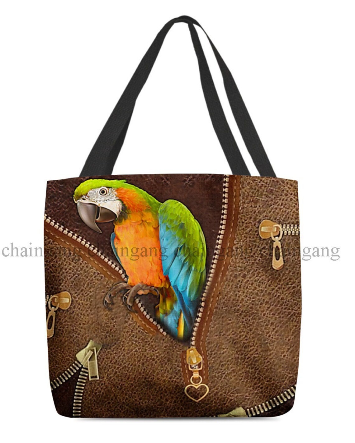 Parrot Tote Bag, Funny Parrot Lover Gift, Cute Parrot Handbag