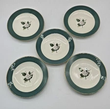 Century Service Corp  Emerald Floral Alliance Ohio 5 Saucer Plates
