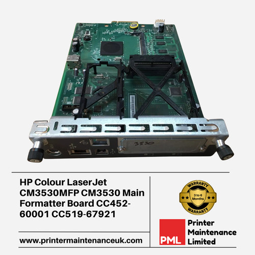 HP Color LaserJet CM3530MFP CM3530 Main Formatatter Board CC452-60001 CC519-67921