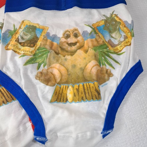 Vintage Fruit Of The Loom Dinosaurs tv show Sinclairs Boys Underwear briefs sz 6 - Picture 2 of 7