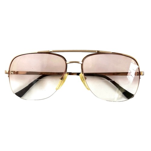 Vintage Half Rim ArtCraft USA Eyeglasses Frames In Goldtone 140-60-15 (C5-02) Vintage Half Rim ArtCraft USA Eyeglasses Frames In Goldtone  main image 2