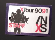 INXS Concert Backstage Pass 1991 X-Factor Tour OTTO Satin Cloth - Laminated